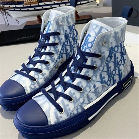 dior shoes high top blue